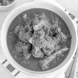 Mutton Fried In Eggs
