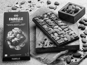 Loaded Secret Dark - Handcrafted Chocolate Bar with visible Almonds