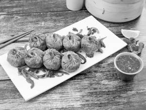 Pan Fried Mushroom Wheat Momos