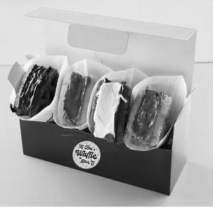 Mini Waffle Box Of 4 - Chocolate