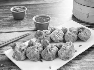 Crispy Fried Basil Chicken Wheat Momos