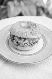 Grilled Chicken Salad Bagel