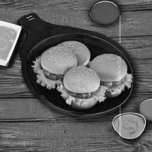 Veg Burger Steam Momos French Fries