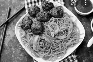 Veg Manchurian With Noodles