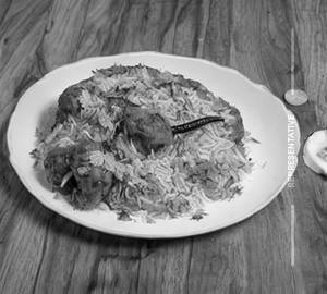 Boneless chilli  chicken biryani