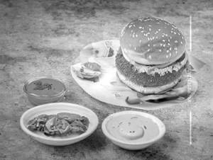Veg Cheese Aloo Tikki Burger