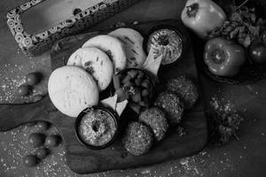 Mezze Platter: Falafel, Pita, Lavash, Hummus, Pickle & Dips