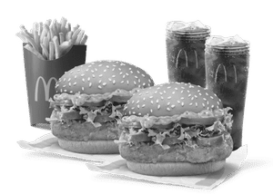 Burger Combo for 2: McSpicy Deluxe Chicken Burger
