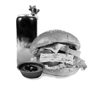 Hot & Spicy Paneer Burger Combo (With Lemonade & Lava Cake)