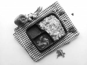 Chicken Fried Rice With Chicken Manchurian Gravy Meal