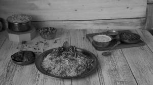 Mutton Hydrabadi Dum Biryani With Raita