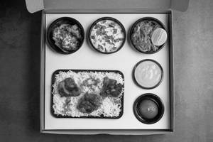 Charcoal Chicken Biryani Thali