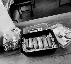 Bread Butter, Omelette And Chicken Sausage