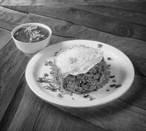 Chicken schezwan triple  fried rice