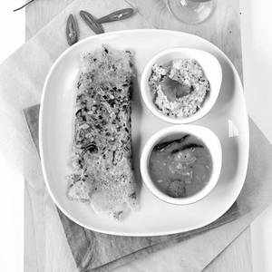Ghee Karam Podi Rava Masala Dosa