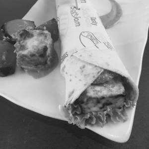 Paneer Tikka Wrap With French Fries