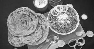 Paneer Bhurji With 2 Nos. Laccha Parathas, Refreshing Butter Milk ( Chaas )