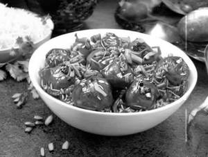 Mushroom Manchurian Rice