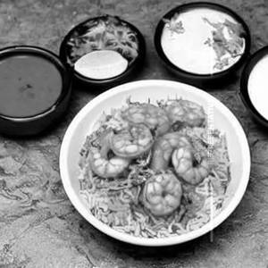 Prawns Combination Schezwan Rice