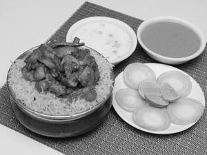 Mushroom biryani