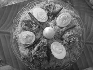 Mutton egg biryani