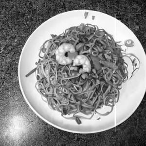 Prawns Schezwan Garlic Noodles