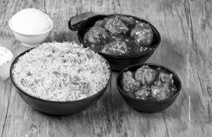 Chicken Triple Manchurian Rice