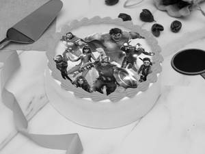 Ms Marvel & Team Photo Cake