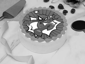 Cartoon Spiderman Photo Cake