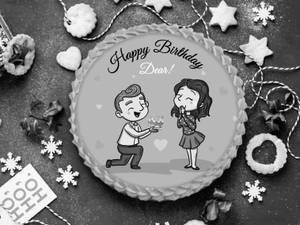 Happy Birthday Dear Photo Cake