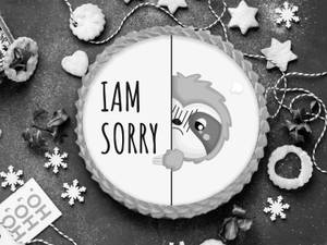 I Am Sorry Photo Cake