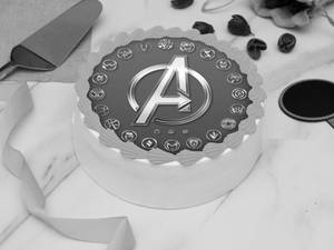Avengers Logo Photo Cake