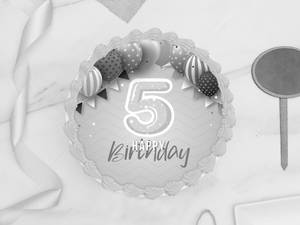 5th Birthday Photo Cake