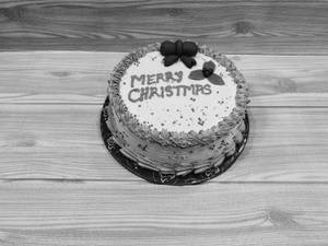 Happy Christmas Vanilla Cake
