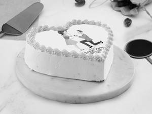 Happy Anniversary Sweet Love Photo Cake