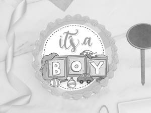 It's a Boy Photo Cake