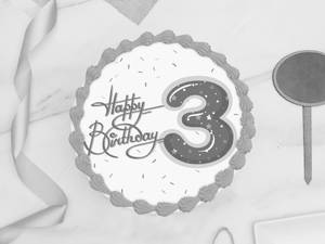 3rd Birthday Photo Cake