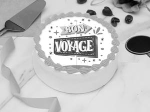 Bon Voyage Photo Cake
