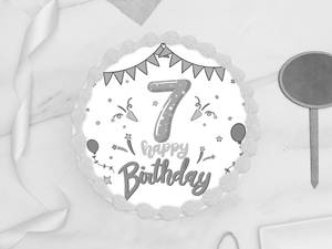 7th Birthday Photo Cake