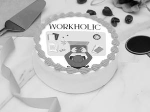 Workholic Photo Cake