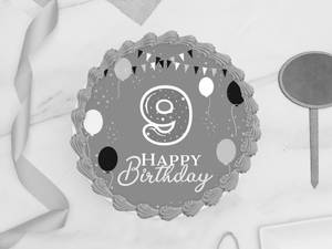 9th Birthday Photo Cake