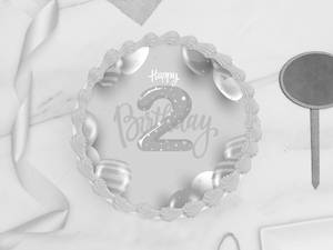 2nd Birthday Photo Cake