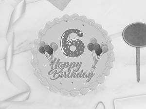 6th Birthday Photo Cake
