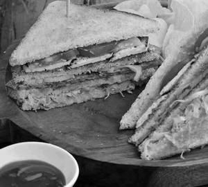 Vegetable Club Sandwich