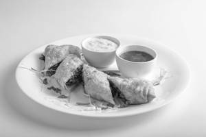 Veg spring roll 1 plate 2pic