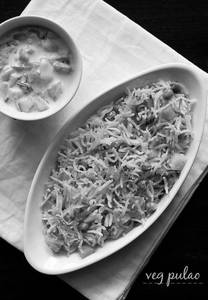 Basmati Veg Pulao Raita