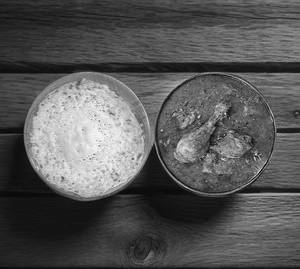 3 Appam + Chicken Curry (2 Piece) (250 Ml)