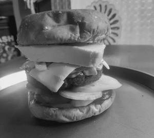 Aloo kfc tikki cheese paneer burger     