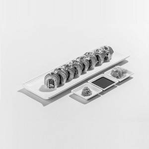 Spicy Salmon Maki Roll (uramaki, 8 Pcs)