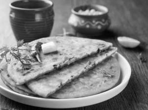 Paneer cheese parotha